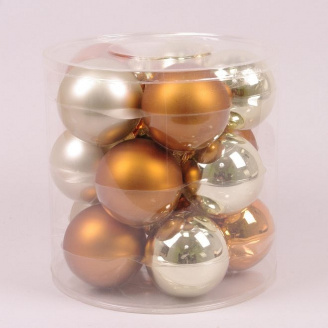 Кульки скляні Flora D-8 см. 15 шт.(44601)