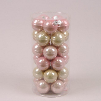 Кульки скляні Flora D-5,7 см. 30 шт.(44587)