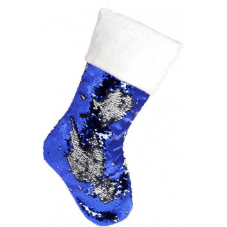 Декоративный носок для подарков Полярная ночь с пайетками Bona DP69571