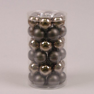 Кульки скляні Flora D-3,8 см. 36 шт.(44562)