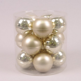 Кульки скляні Flora D-8 см. 15 шт.(44596)