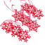 Набор игрушек Elisey Снежинки 6 см Красный с белым (0450j) Краматорск