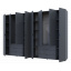 Распашной шкаф для одежды Гелар комплект Doros цвет Графит 4+4 двери ДСП 310х49,5х203,4 (42002130) Братское