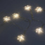 Светодиодная гирлянда LED Снежинки на батарейках 40 светодиодов 5 м Теплый белый Новояворівськ
