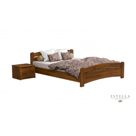 Двуспальная кровать Estella Венеция 180х190 см деревянная орех-светлый-103