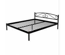 Кровать двуспальная металлическая Метакам VERONA-1 200X180 Черный матовый