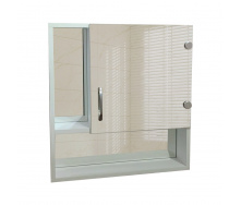 Зеркальный навесной шкафчик с открытыми полками для ванной комнаты Tobi Sho ТB2-55 550х600х125 мм