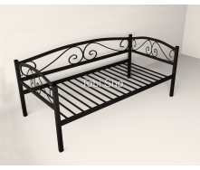 Ліжко тахта металева односпальна CAROLA LUX 190X90 Чорне