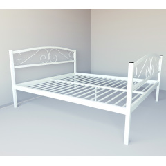 Кровать полуторная металлическая Tobi Sho CAROLA-2 200Х140 Белая Черкассы