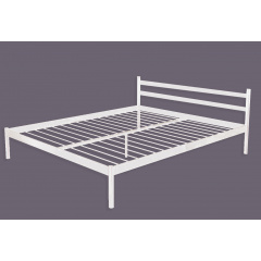 Кровать двуспальная металлическая Метакам COMFORT-1 200x160 Белый Ровно