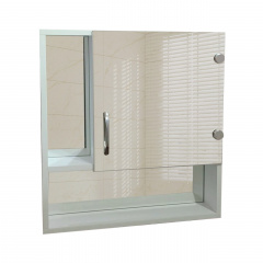 Зеркальный навесной шкафчик с открытыми полками для ванной комнаты Tobi Sho ТB2-55 550х600х125 мм Балаклея