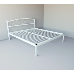 Кровать полуторная металлическая Tobi Sho CAROLA-1 190Х120 Белая Коростень