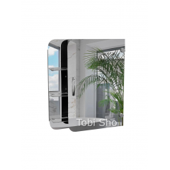 Шафа дзеркальна "Економ" з відкритими полицями для ванної кімнати Tobi Sho ТS-54 550х650х130 мм Київ