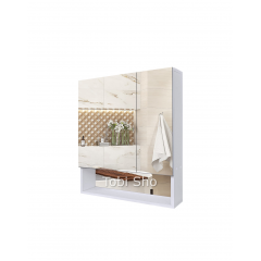 Дзеркальна навісна шафа у ванну кімнату з відкритою полицею TR5-60 700х600х145 мм Херсон