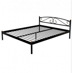 Ліжко двоспальне металеве Метакам VERONA-1 190X160 Чорний матовий Чернівці