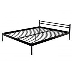 Ліжко двоспальне металеве Метакам COMFORT-1 190x160 Чорний матовий Лубни