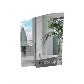 Дзеркальна шафа "Економ" з відкритими полицями для ванної кімнати Tobi Sho ТS-265 500х650х130 мм