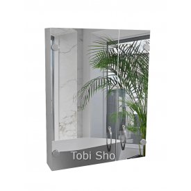 Шкаф зеркальный "Эконом" с двумя дверцами для ванной комнаты Tobi Sho ТS-36 500х650х130 мм