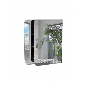 Шкаф зеркальный "Эконом" с открытыми полками для ванной комнаты Tobi Sho ТS-54 550х650х130 мм