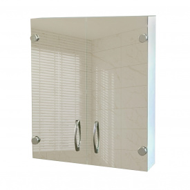 Дзеркальна навісна шафа з прямими дзеркальними фасадами для ванної кімнати Tobi Sho ТB5-55 550х600х125мм