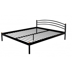Кровать полуторная металлическая Метакам GLORIA-1 200x140 черная 50 мм