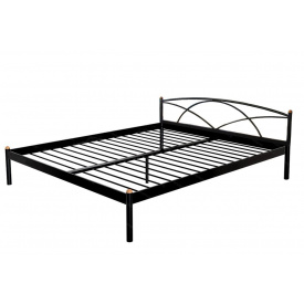 Кровать полуторная металлическая Тobi Sho PALERMO-1 190х140 см, черная матовая