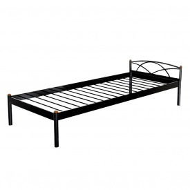 Кровать односпальная металлическая Тobi Sho PALERMO-1 190х80 см черная матовая