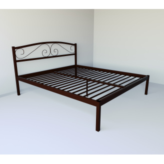 Кровать двуспальная металлическая Tobi Sho CAROLA-1 200Х160 Коричневая
