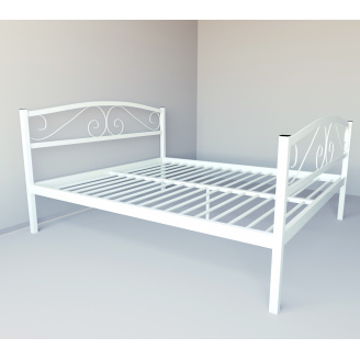 Кровать двуспальная металлическая Tobi Sho CAROLA-2 200Х160 Белая