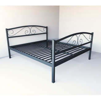 Ліжко двоспальне металеве Tobi Sho CAROLA-2 190Х180 Чорне