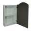 Навесной шкафчик с фигурным зеркальным фасадом для ванной комнаты Tobi Sho ТB11-40 400х650х125 мм Ровно
