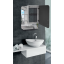 Навісна дзеркальна шафка "Економ" з відкритими полицями для ванної кімнати Tobi Sho ТS-74 500х700х130 мм Київ