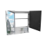 Навесной зеркальный шкаф "Эконом"с открытой полкой для ванной комнаты Tobi Sho ТS-85 600х600х130 мм Ровно