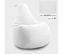 Бескаркасное кресло мешок груша Coolki XL 85x105 Белый (Оксфорд 600D PU)
