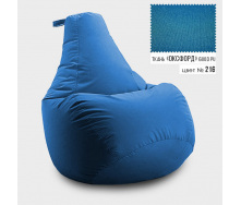 Бескаркасное кресло мешок груша Coolki XXL 90x130 Голубой 216 (Оксфорд 600D PU)