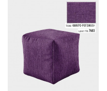 Бескаркасное кресло пуф Кубик Coolki 45x45 Фиолетовый Микророгожка (7903)