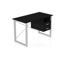 Письменный стол с ящиками Ferrum-decor Оскар 750x1400x600 металл Белый ДСП Сосна Кембра 16 мм (OSK0031)