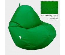 Бескаркасное кресло мешок груша Овал Coolki XXXL 100x140 Зеленый (Оксфорд 600D PU)