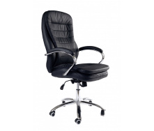 Офисное кресло руководителя BNB ValenciaDesign хром Anyfix Экокожа Черный