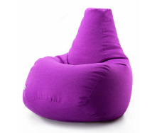 Бескаркасное кресло мешок груша Coolki XXXL 100x140 Фиолетовый (Микророгожка)