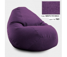 Безкаркасне крісло мішок груша Овал Coolki Рогожка XXXL 140x100 фіолетовий