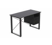 Письменный стол с ящиками Ferrum-decor Оскар 750x1400x700 металл Черный ДСП Сосна Кембра 16 мм (OSK0066)