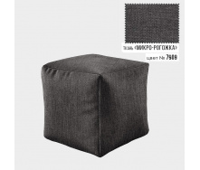 Бескаркасное кресло пуф Кубик Coolki 45x45 Серый Микророгожка (7909)
