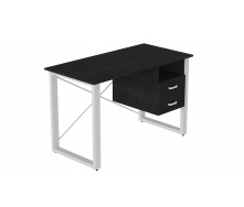 Письменный стол с ящиками Ferrum-decor Оскар 750x1400x700 металл Белый ДСП Сосна Кембра 16 мм (OSK0073)
