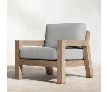 Мягкое кресло на деревянном каркасе JecksonLoft Мона Серый 0192
