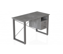 Письменный стол с ящиками Ferrum-decor Оскар 750x1400x700 металл Серый ДСП Бетон 16 мм (OSK0084)