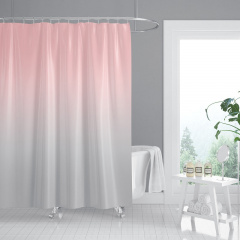 Штора для ванной из полиэстера Zerix SCT-005-180x180 (Узор розово-серый) (ZX4989) Запоріжжя