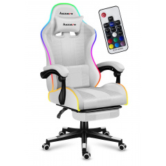 Компьютерное кресло Huzaro Force 4.7 RGB White ткань Виноградов