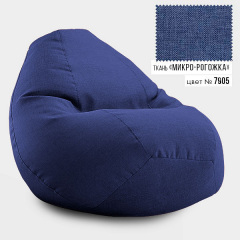Безкаркасне крісло мішок груша Овал Coolki Рогожка XL 105x85 синій Сумы