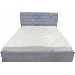 Кровать двуспальная BNB Littorio Premium 140 х 190 см Simple С дополнительной цельносварной рамой Серый Одесса